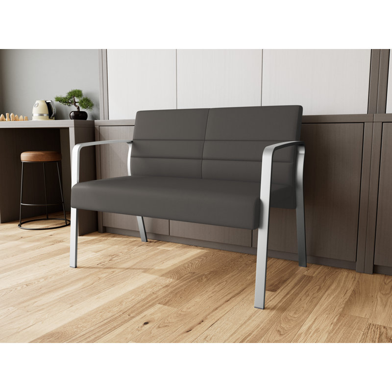Cadre en métal Waterfall, Argent, Vinyle gris anthracite Patriot Plus