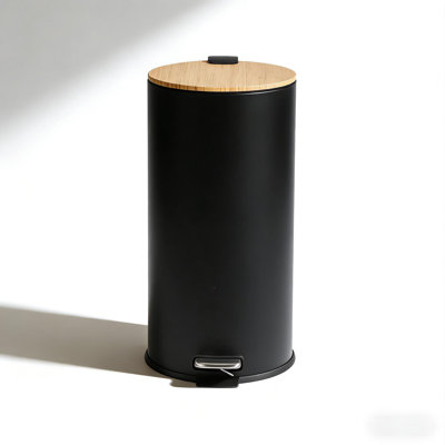 30 Liter/8 Gallon Stainless Steel Trash Can with Removable Inner Bucket for Kitchen, Office, Living Room, Bathroom