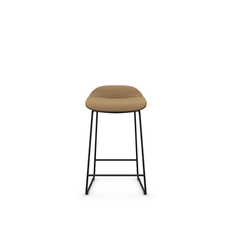 Tabouret Lilly , Noir, Tabouret de comptoir (siège d'une hauteur de 24 p, Polyester latte