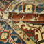 Tapis oriental orange / beige en coton / laine 4 pi x 6 pi Oriental