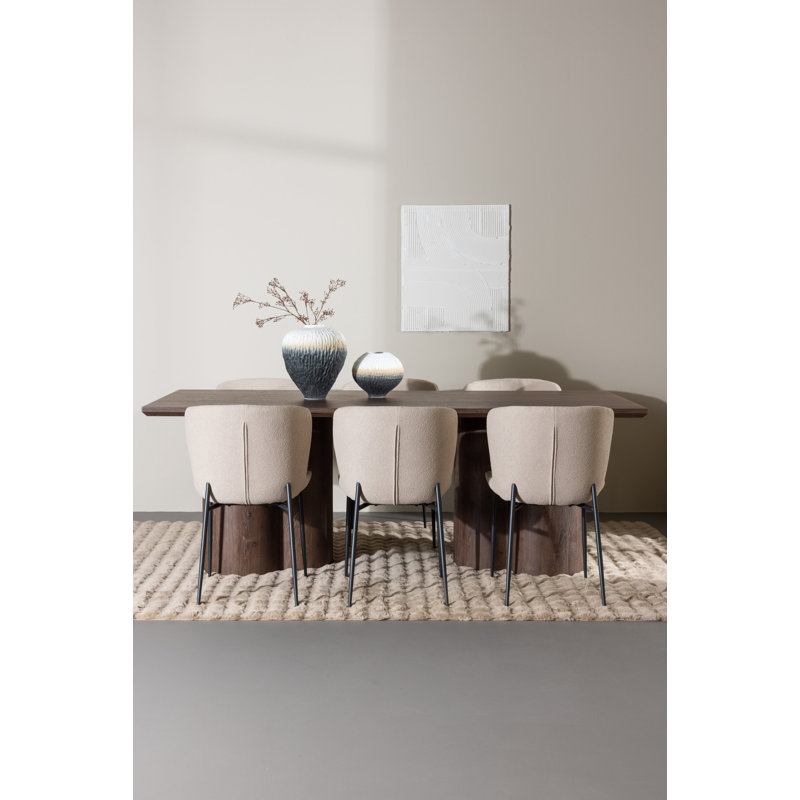 Wentworth 6 - Person Dining Set, Beige, Brown, Beige