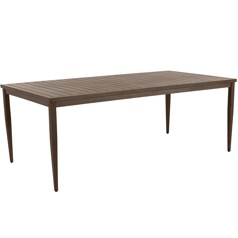 Brookings Wrought Aluminum Dining Table, Oak