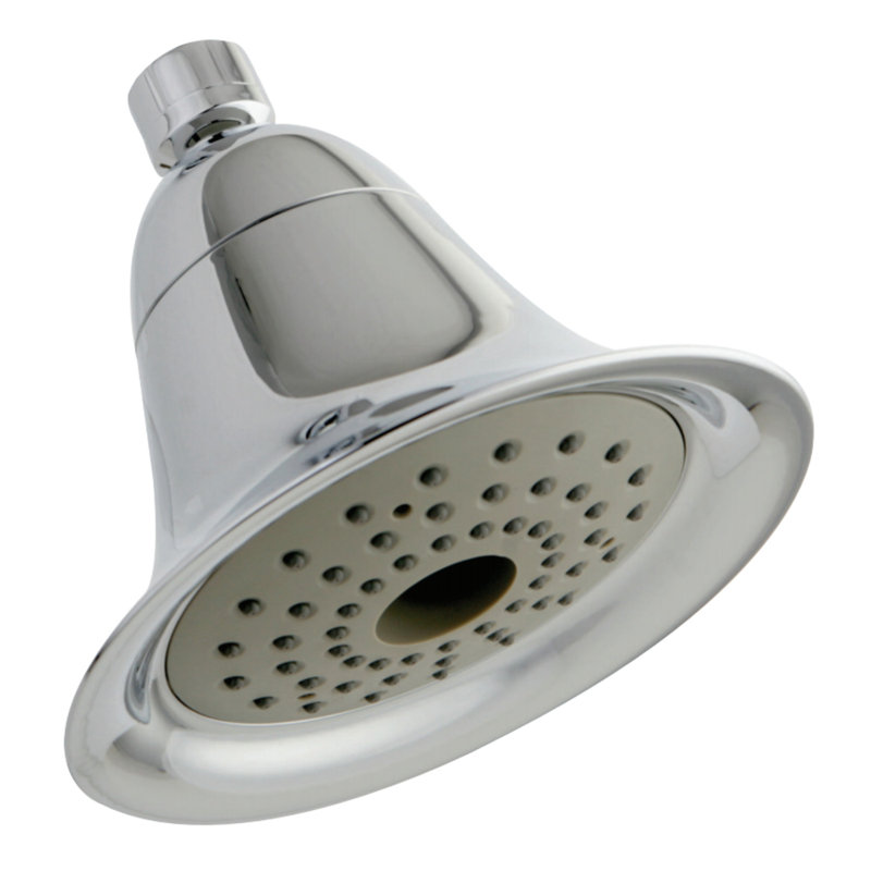 Pomme de douche ronde en ABS 2 fonctions Kingston, Chrome poli