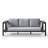 Aluminum Outdoor Sofa, 3-seater Patio Couch With Storage Armrests