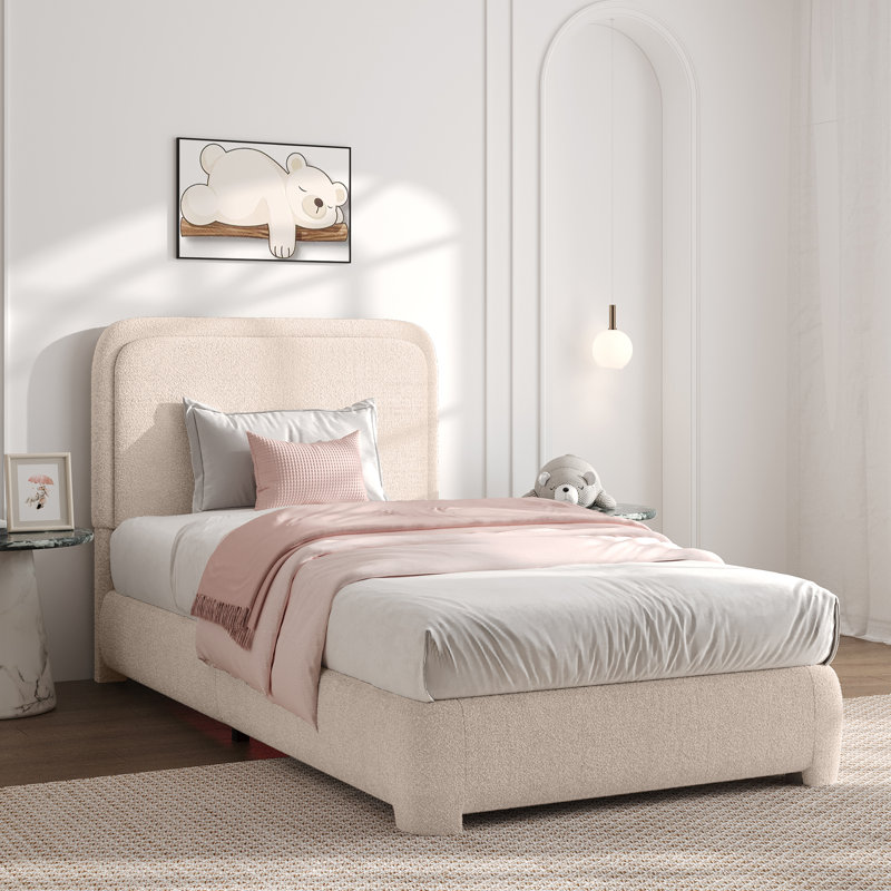 Bensu Boucle Upholstered Platform Bed | Stylish Comfort