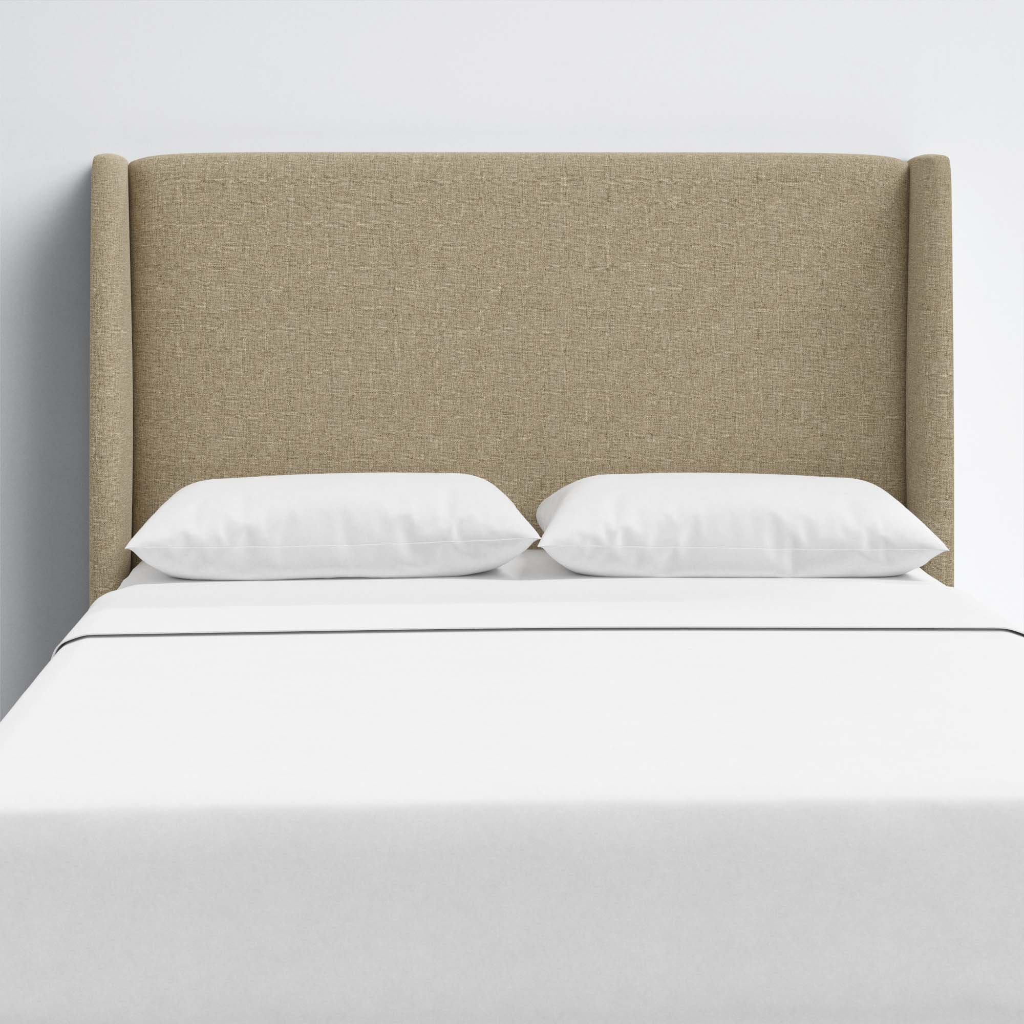Upholstered Headboard, Twin, Zuma Natural Textured Linen
