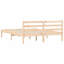  Structure de lit en bois de pin massif naturel 208,6 x 157,6 x 69,4 cm