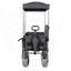 Chariot pliant convertible 3 en 1 avec auvent, plateau de table et cadre robuste pour une utilisation extérieure polyvalente