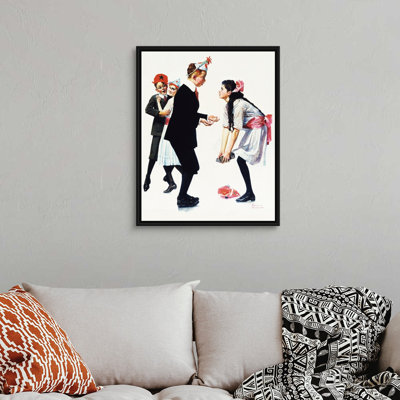 «Norman Rockwell Children Dancing At Party», art mural sur toile