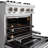 ZLINE Autograph Edition 30 in. 4.2 cu. ft. Classic Dual Fuel Range with 4 Burner Gas Cooktop and Electric Convection Oven in Satin Stainless Steel with Accents-105283544