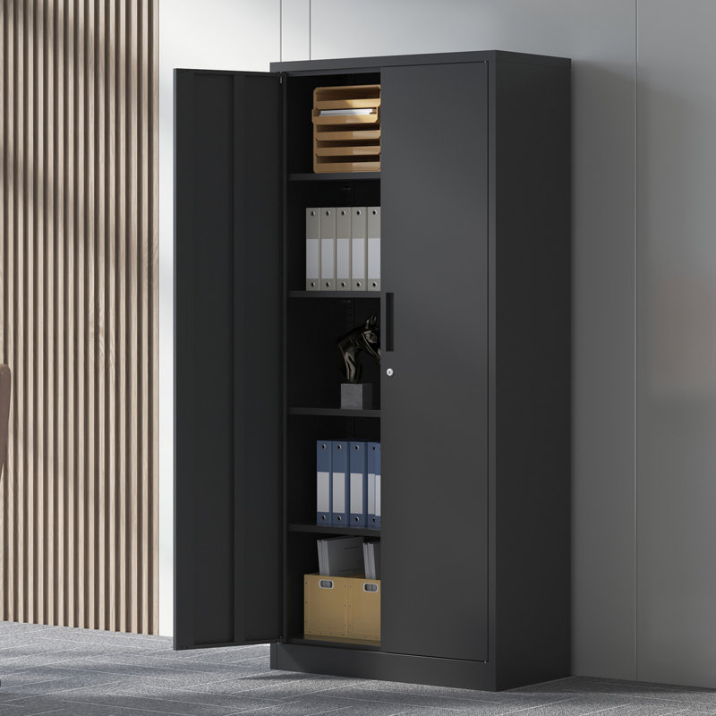 Steel Garage Storage Cabinets ( 72'' H X 36'' W X 18'' D ) With 4 Adjustable Shelves And Lockable Doors