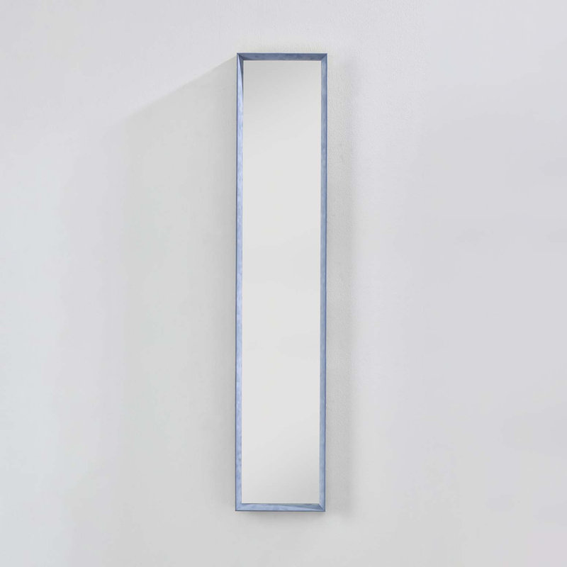 Nakira Solid Wood Rectangle Wall Mirror, Blue, 150cm x 30cm