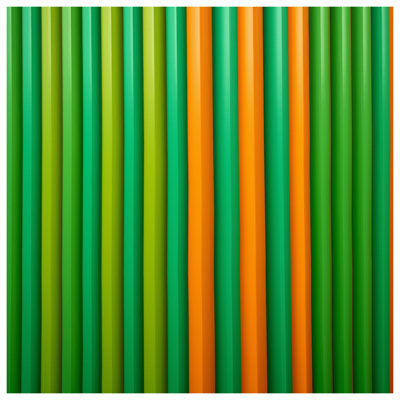 Green Orange Vertical Stripes Bedding Stripes Bedspread Pattern