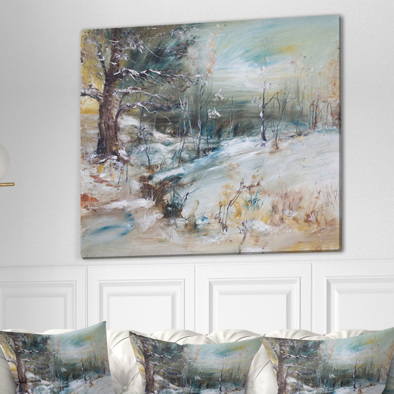 Snowy Trees - impression de paysages, H 30 po x l 40 po x P 1,5 po
