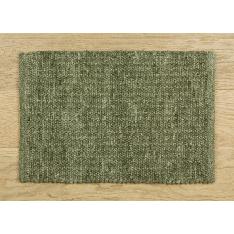 Solid Colour Wool Hand Woven Area Rug, Runner 80 x 200 cm