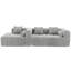 Canapé modulaire rembourré 2 pièces avec coussins Boneless, sans assemblage requis-1303952651