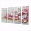 Or rose élégant veines de pétales de fleurs - Art mural - fleurs, décoration murale moderne-578233418-578233429