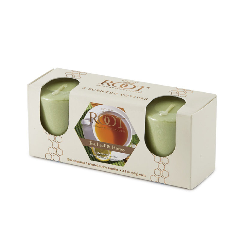 Tea Leaf and Honey Scented Votive Candle
