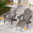 Folding Adirondack Chair, All-Weather HIPS Plastic Adjustable Patio Chair with Ottoman, Outdoor Fire Pit Chair for Deck Backyard Lawn Garden-327413709