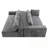 L-Shape Chenille Sectional Sofa With Soft Cuhsion-40608309