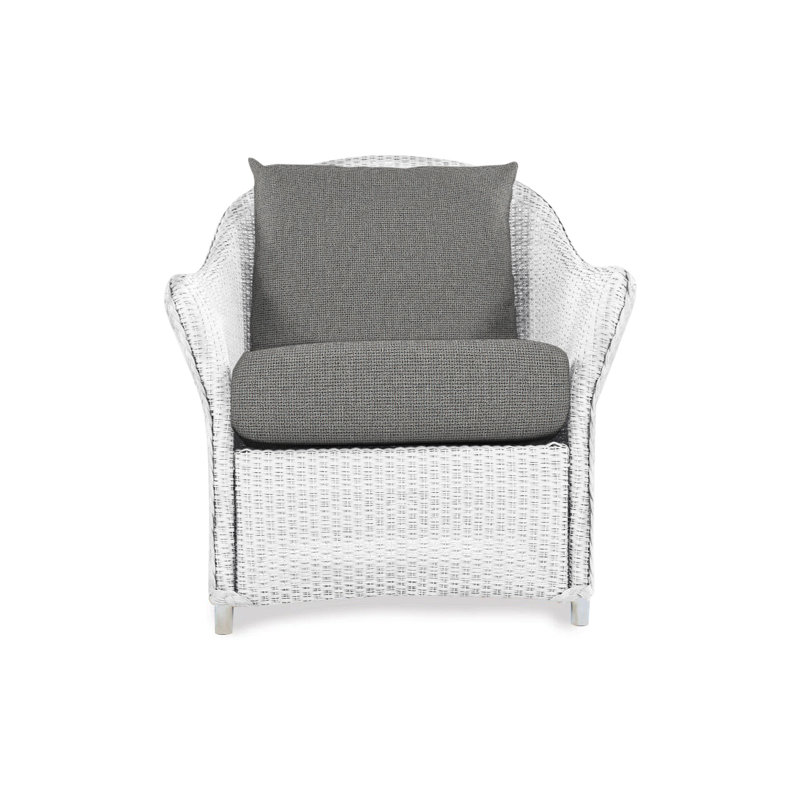 Weekend Retreat Outdoor Lounge Chair, White, Rumba Nickel