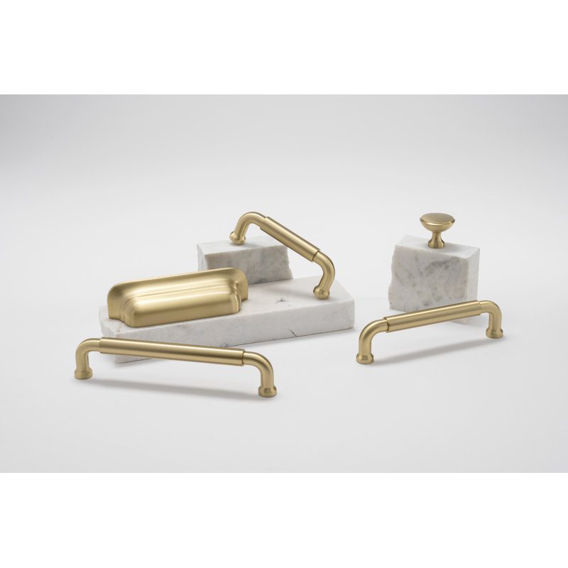 Edgewood Collection Handle Pull - Transitional Hardware for Drawers & Cabinets, Satin Brass, 12"