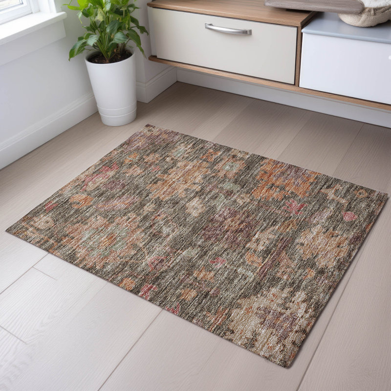 Premium Machine Washable Konopka AMF1108 Global Rug, Rectangle 1'8" x 2'6"
