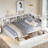 Wooden Daybed With 2 Drawers, Storage Shelf And Usb Charging Ports-681919887