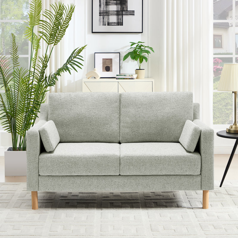 Causeuse rembourrée l 59,8 po, Boucle verte