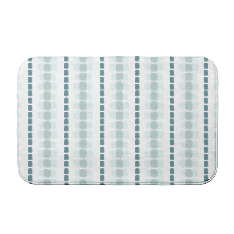 Tapis de bain Shubert Alley, l 34 po x L 21 po, Bleu