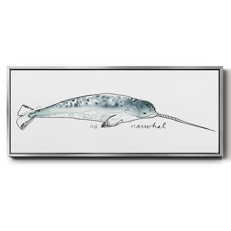 Baleine III - toile encadrée, H 12 po x l 30 po
