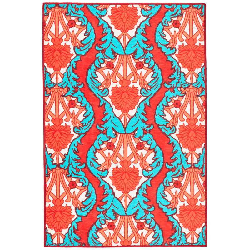 Firenze Multi Machine Washable Rug, Rectangle 4' x 6'