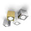 Two 1 - Light 3.13" Unique/Statement Square Flush Mount-403347555