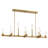 Fedler 13-Light Linear Chandelier in Warm Brass