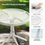 Table d'appoint ronde 18 po, blanc-191746437