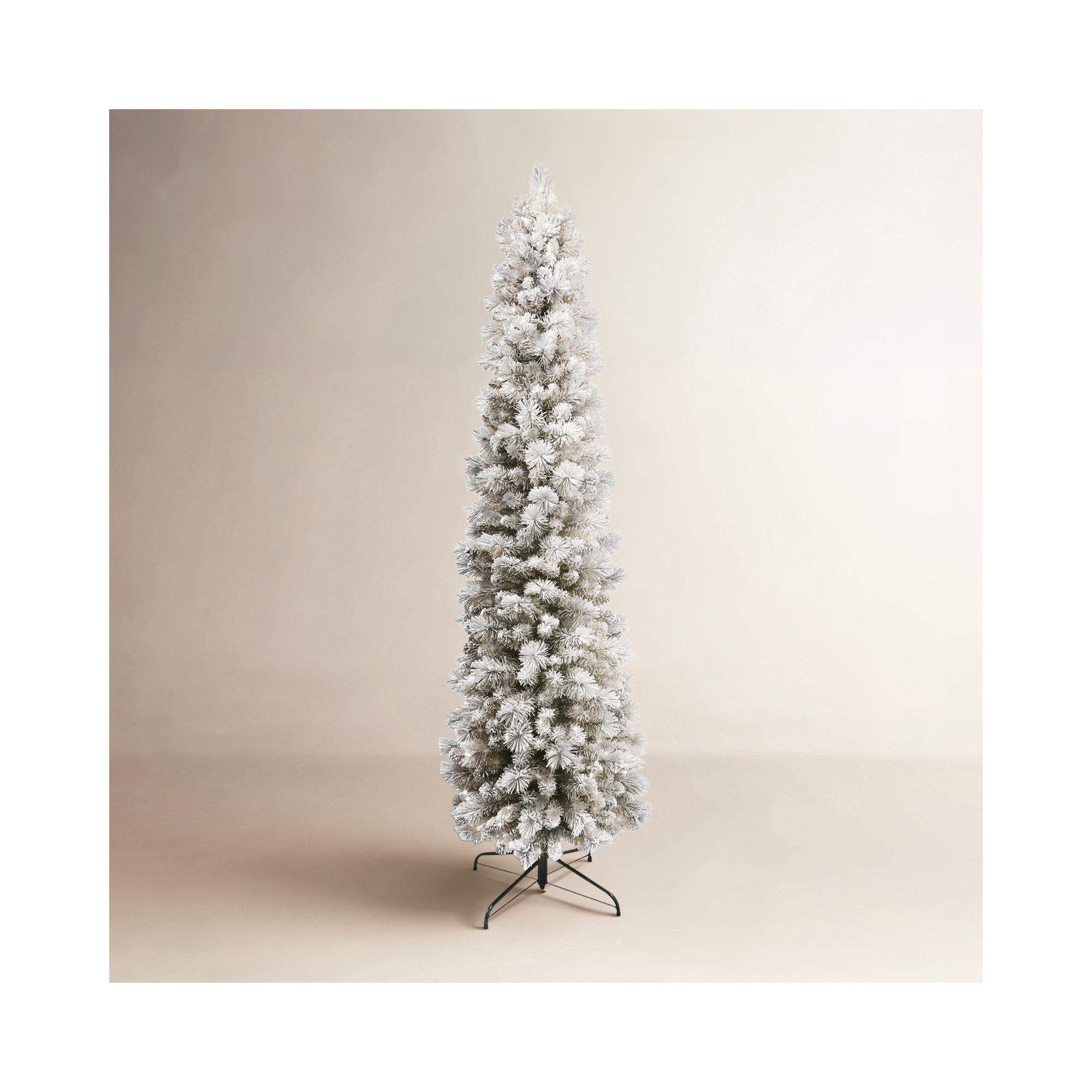 Lighted Artificial Pine Christmas Tree, 7.5' H