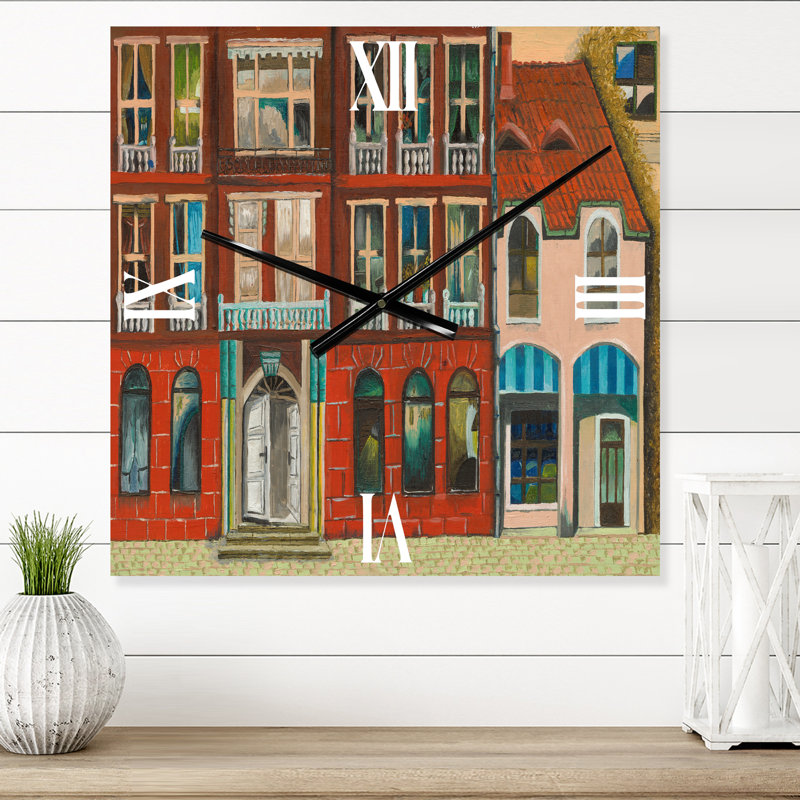 Horloge murale de la façade rouge d'une boutique à Paris I - campagne française, Grand