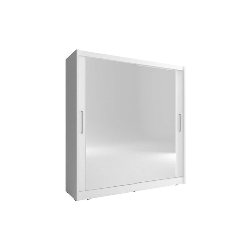 Dahabo 2 Door Solid + Manufactured Wood Wardrobe, White