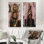 «Blonde Boss Girl Fashion Addict I», ensemble de 2 reproductions d'art murales modernes en métal