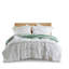 Ensemble de 2 mini-édredons en fausse fourrure à poils longs vert / blanc-130426022