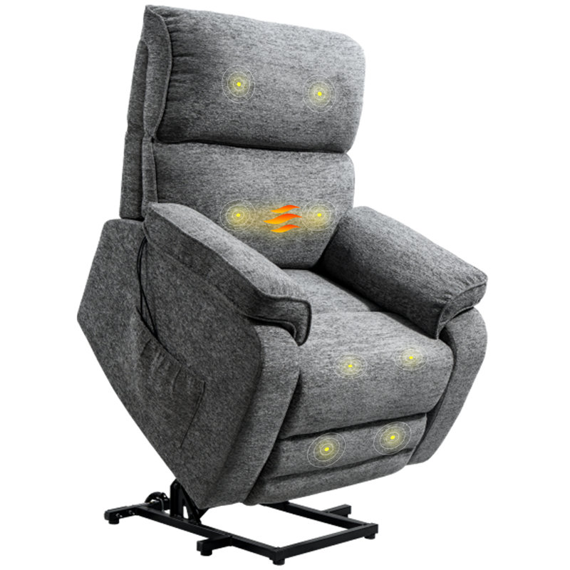 Massage inclinable électrique massage chenille, Grey