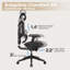 Chaise de travail ergonomique en maille à boutons avec verrouillage d'inclinaison à 3 niveaux, chaise de bureau personnel avec sièges en filet à haut dossier, roulettes et appuis-tête réglables; Doté d'un soutien lombaire confortable et d'accoudoirs réglables-674279189-673033114