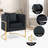 Velvet Modern Barrel Accent Chair with Pillow-692819721