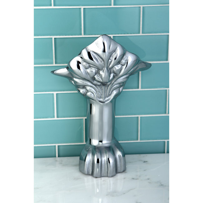 Ensemble de pieds de baignoire en fonte Kingston, Chrome