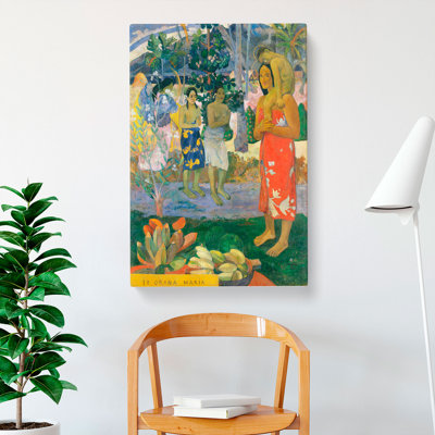 Hail Mary by Paul Gauguin - Wrapped Canvas