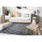 Alejo Natural Fiber Hand Loomed Jute/Cotton Geometric Rug in Dark Blue/Brown-818837291