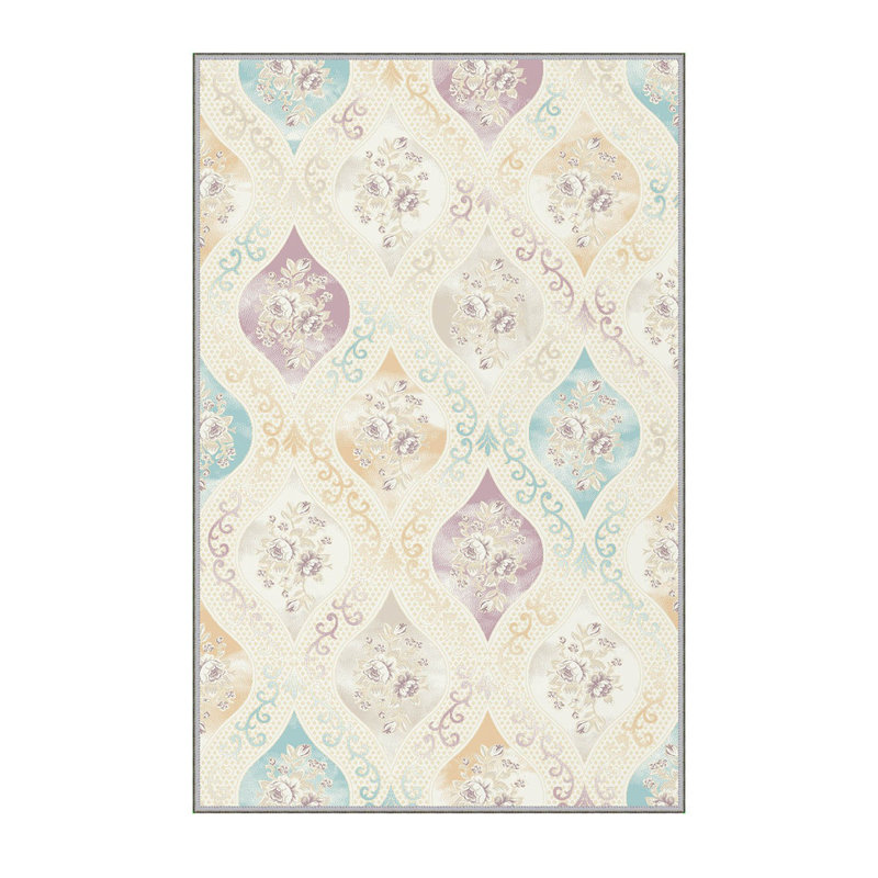 Soft Hall Carpet (2.6 x 4.9 ft), 100% Polyester, 0.3 in Pile Height | Antibacterial, Non-Slip Underside, 650 g/m² | Machine Washable, 3D Digital Print | Perfect for Living Room, Entryway & Bedroom Décor