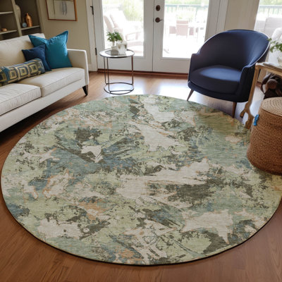 Malek Indoor/Outdoor Area Rug with Non-Slip Backing
