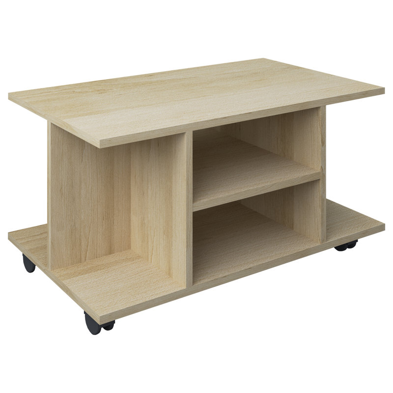 Annemarie Coffee Table with Storage, Oak Wood