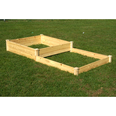 Lit de jardin surélevé en bois 8 pi x 4 pi Konkol